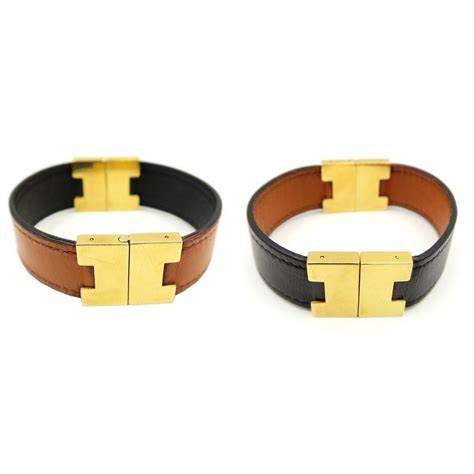 bracelet hermes cuir noir|bracelet Hermes cuir reversible.